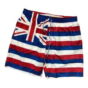Wailoa Mens Hawaiian Flag Board Shorts Swim Trunks Size XL NWT